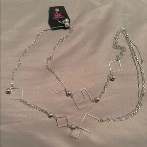 Silver Geometric Necklace